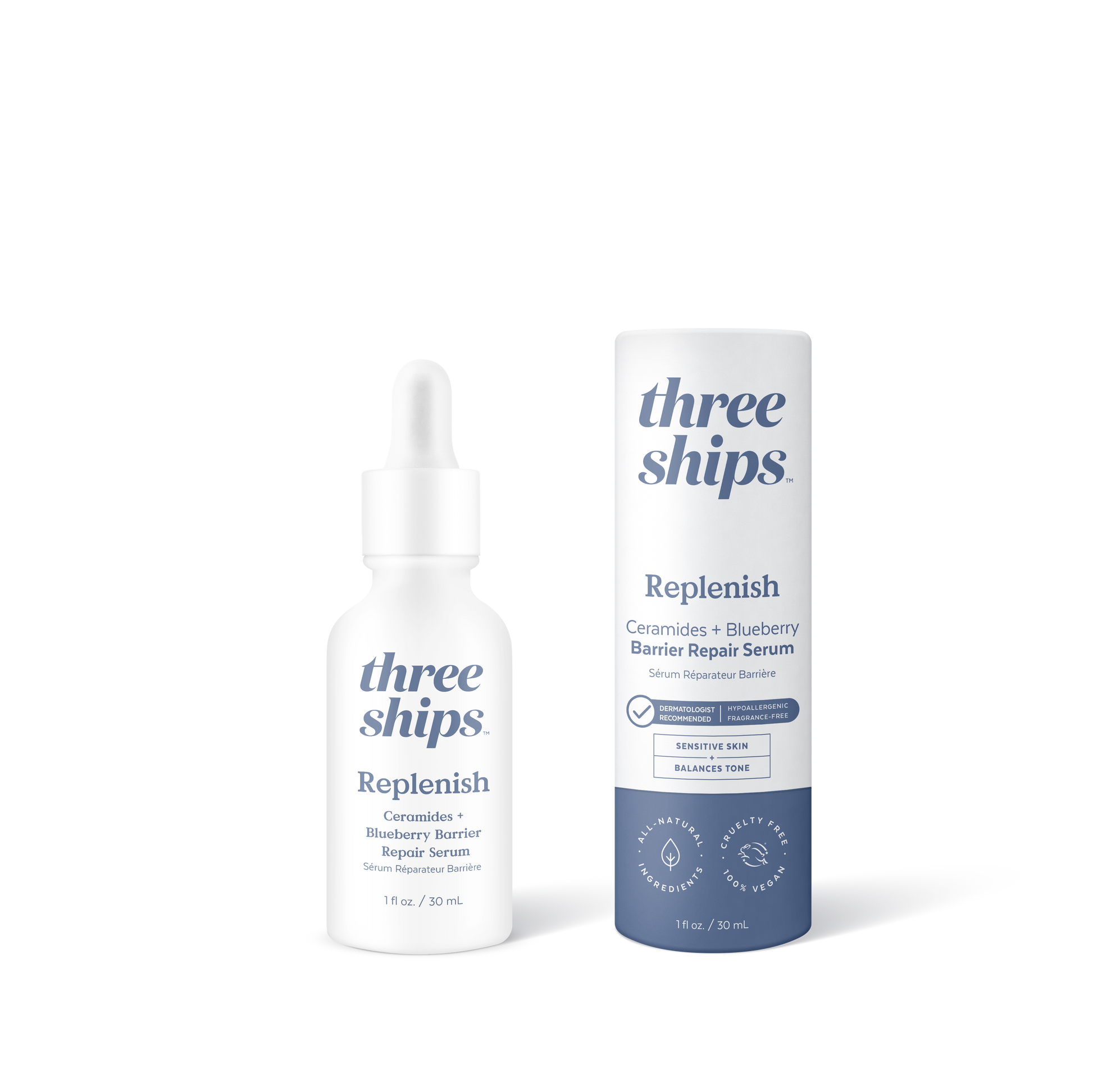 Three Ships Replenish Ceramides + Blueberry Barrier Repair Serum